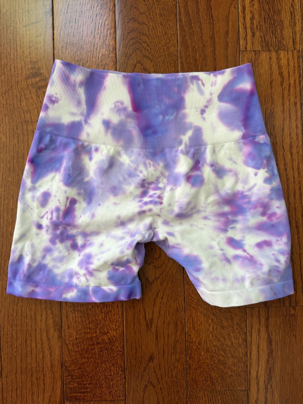 Tie-dye workout shorts